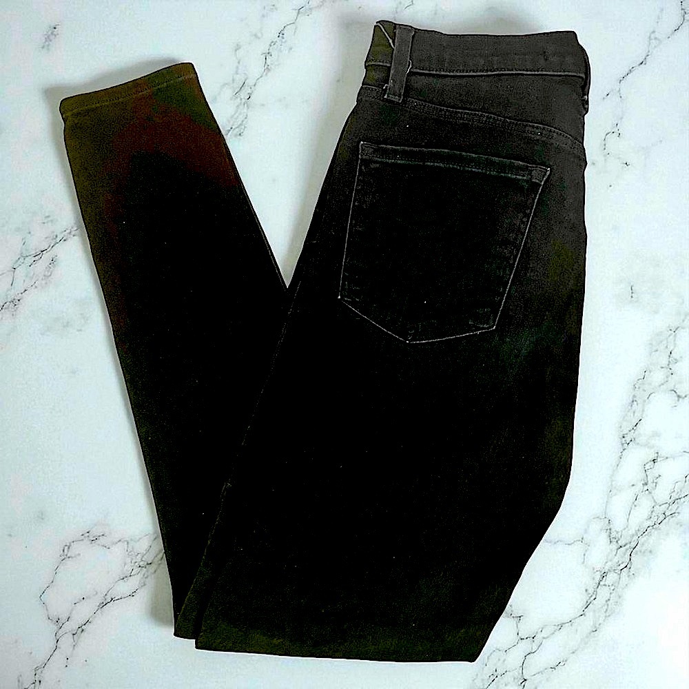 J Brand Maria High Rise Black Skinny Jeans in Dark Sonnet Size 28